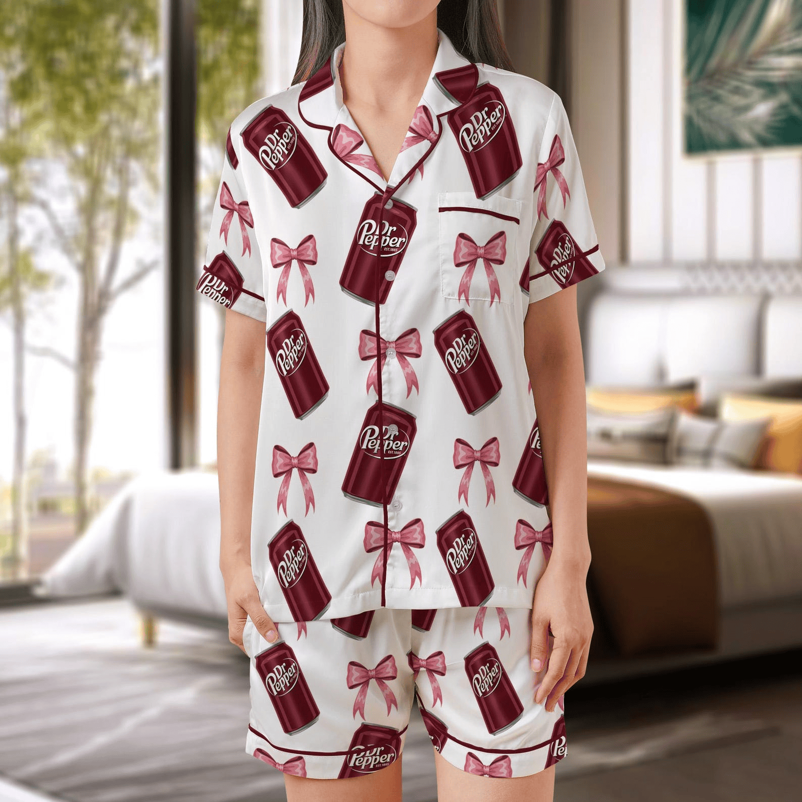 Dr Pepper Pajama Set Coquette Cozy Soft Loungewear