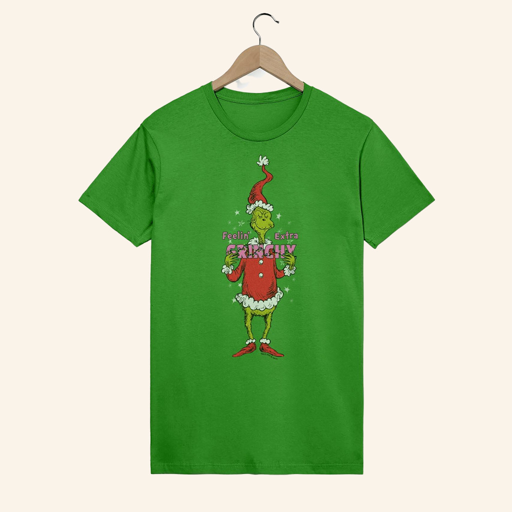 Dr Seuss Official Merch The Grinch T-Shirt Feeling Extra Grinchy Shirt Christmas Gifts For Him