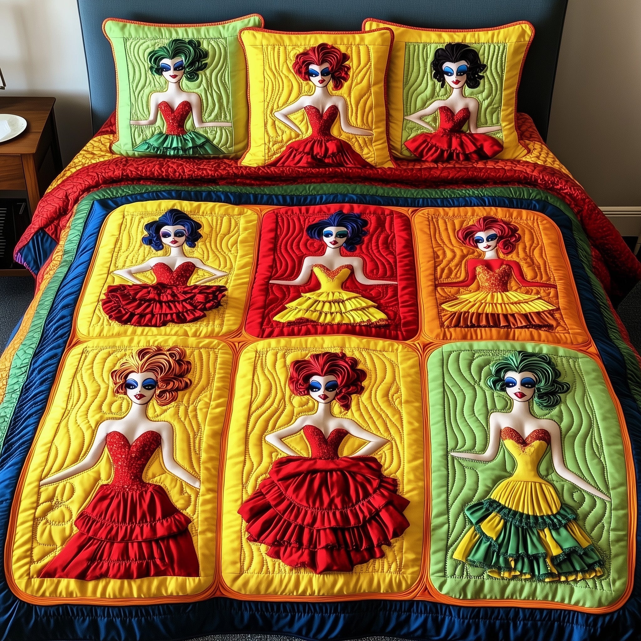 Drag Queen Quilted Bedding Set Duvet Cover Bedspread Meaningful Christmas Gifts For Mom