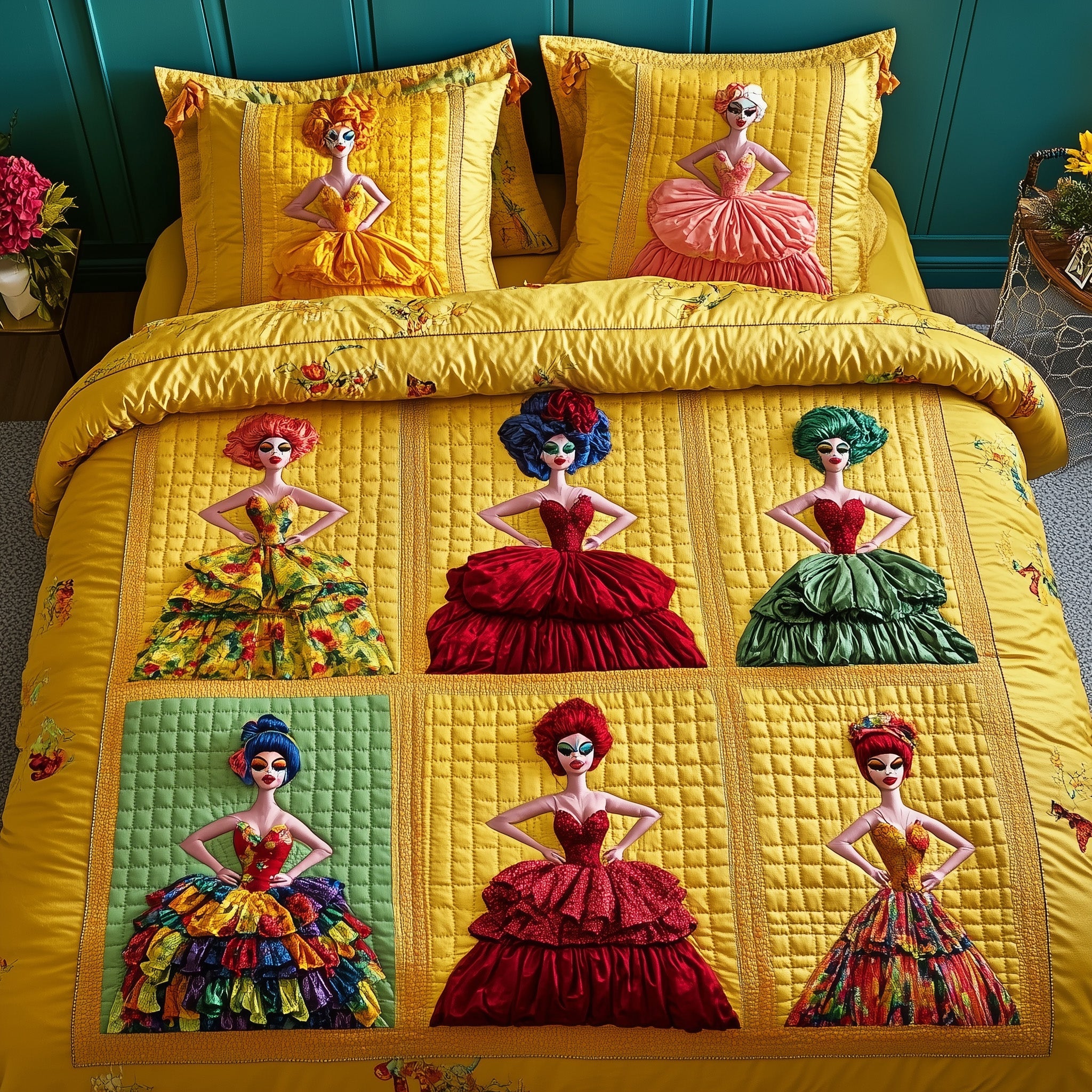Drag Queen Quilted Bedding Set Duvet Cover Bedspread Meaningful Gifts For Grandparents
