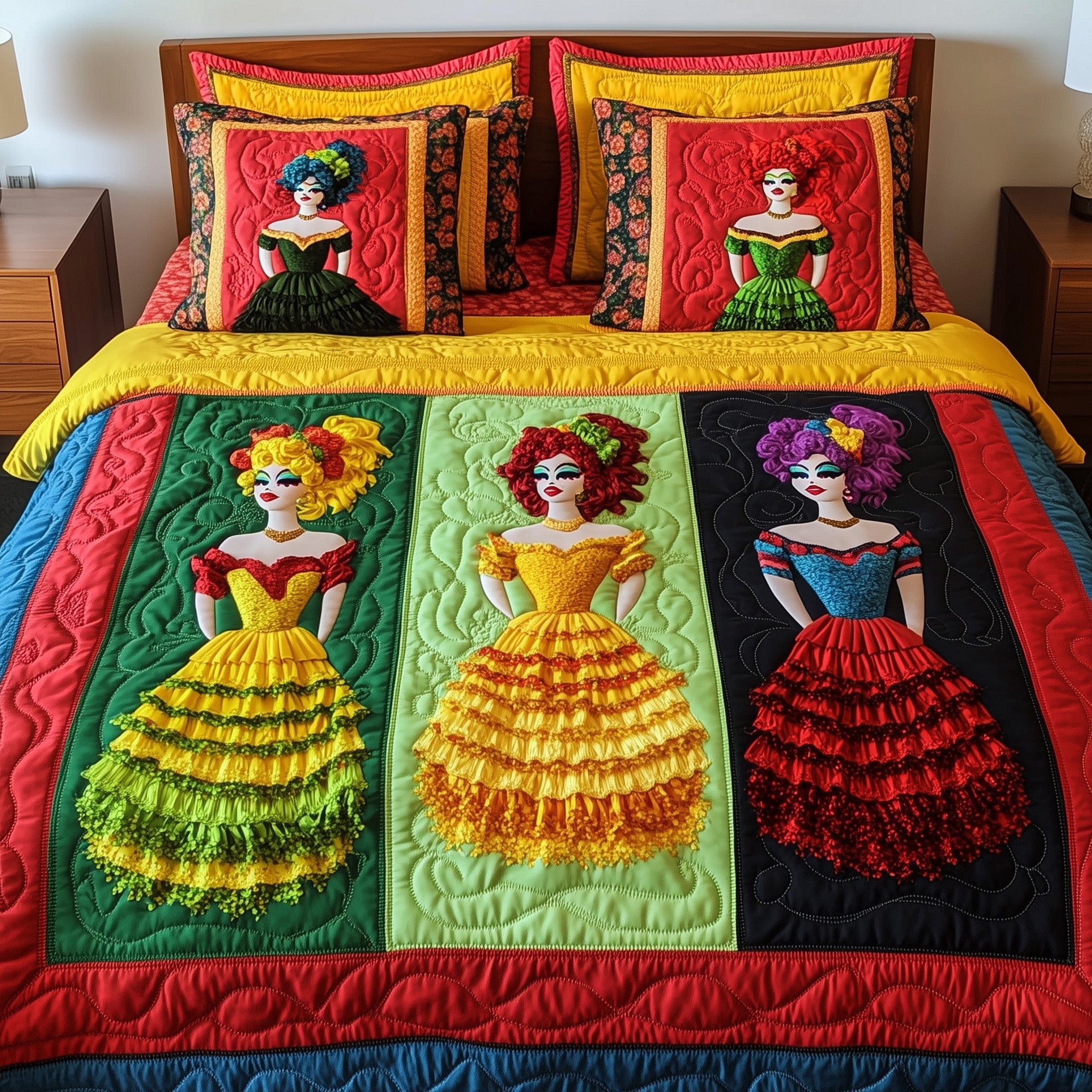 Drag Queen Quilted Bedding Set Duvet Cover Bedspread Meaningful Gifts For Mum