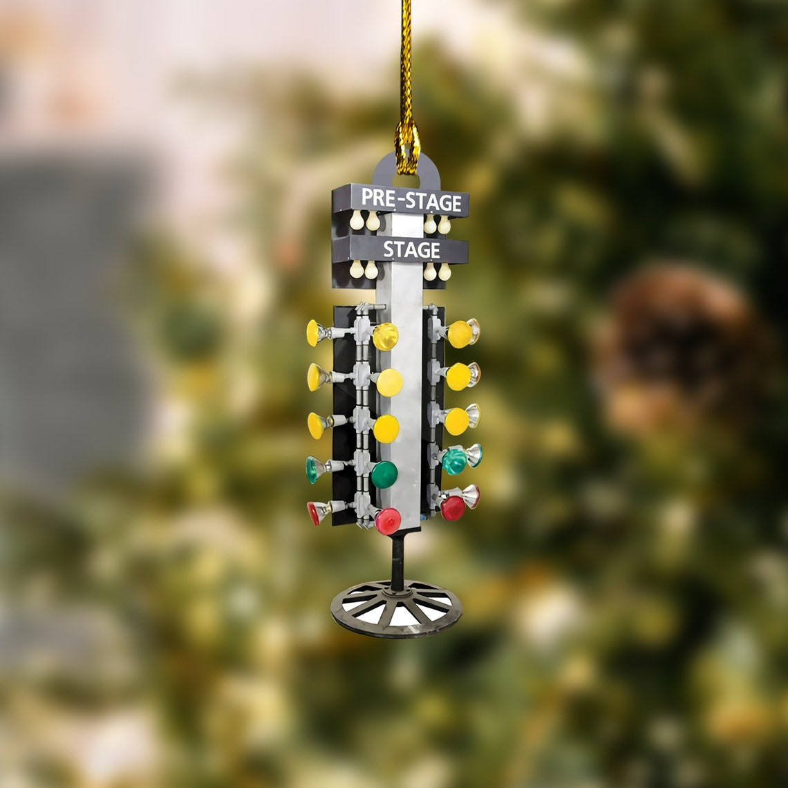 Drag Racing Light Christmas Ornament Auto Racing Car Ornament Motocross Ornament Motor Racing Ornament Biker Rider Ornament