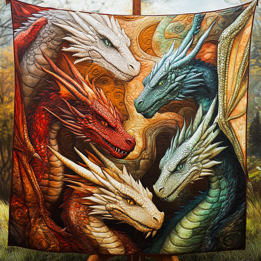Dragon Alliance Quilted Blanket Xmas Holiday Dragon Themed Birthday Gifts