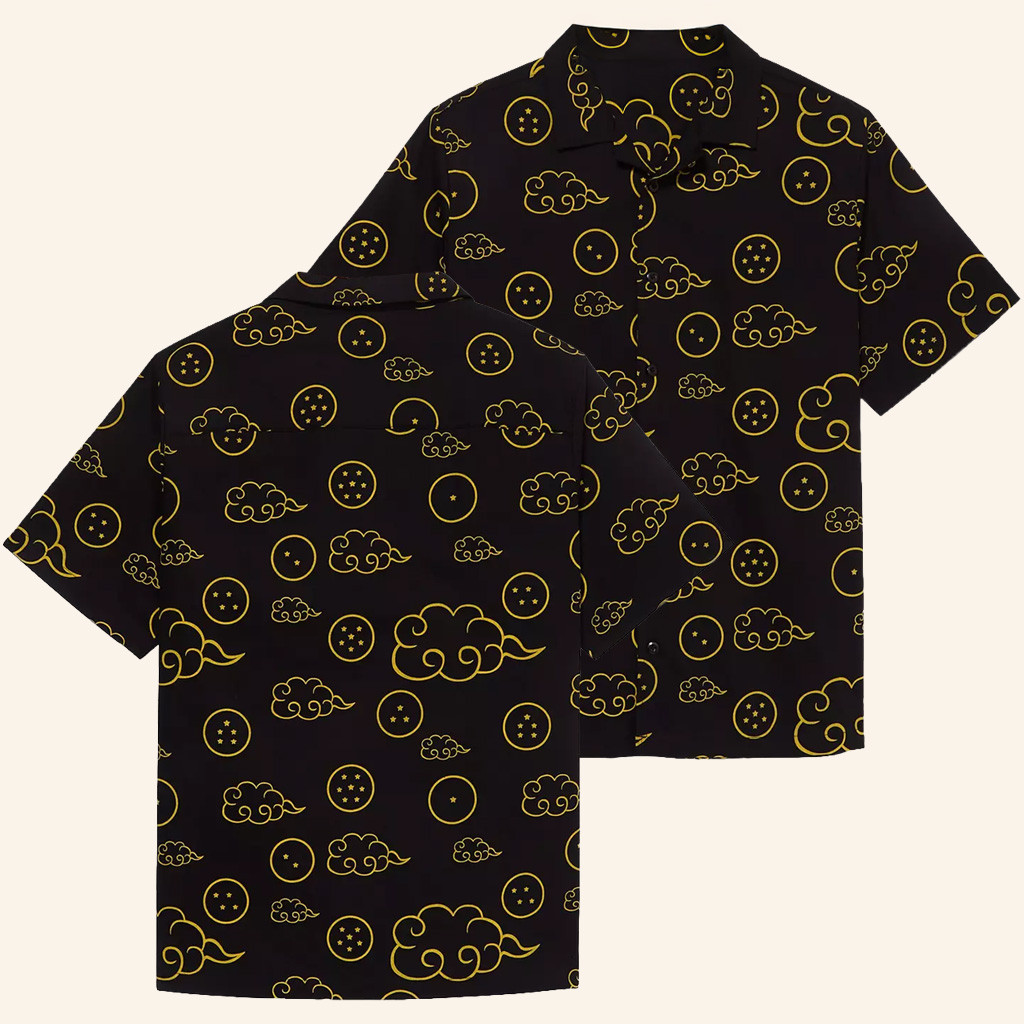 Dragon Ball Z Merch Dragon Ball Z Tonal Button Up Shirt Best Gifts For Him
