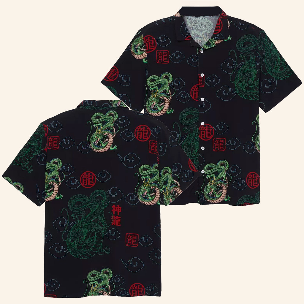 Dragon Ball Z Merch Shenron Button Up Shirt Best Gifts For Anime Lovers