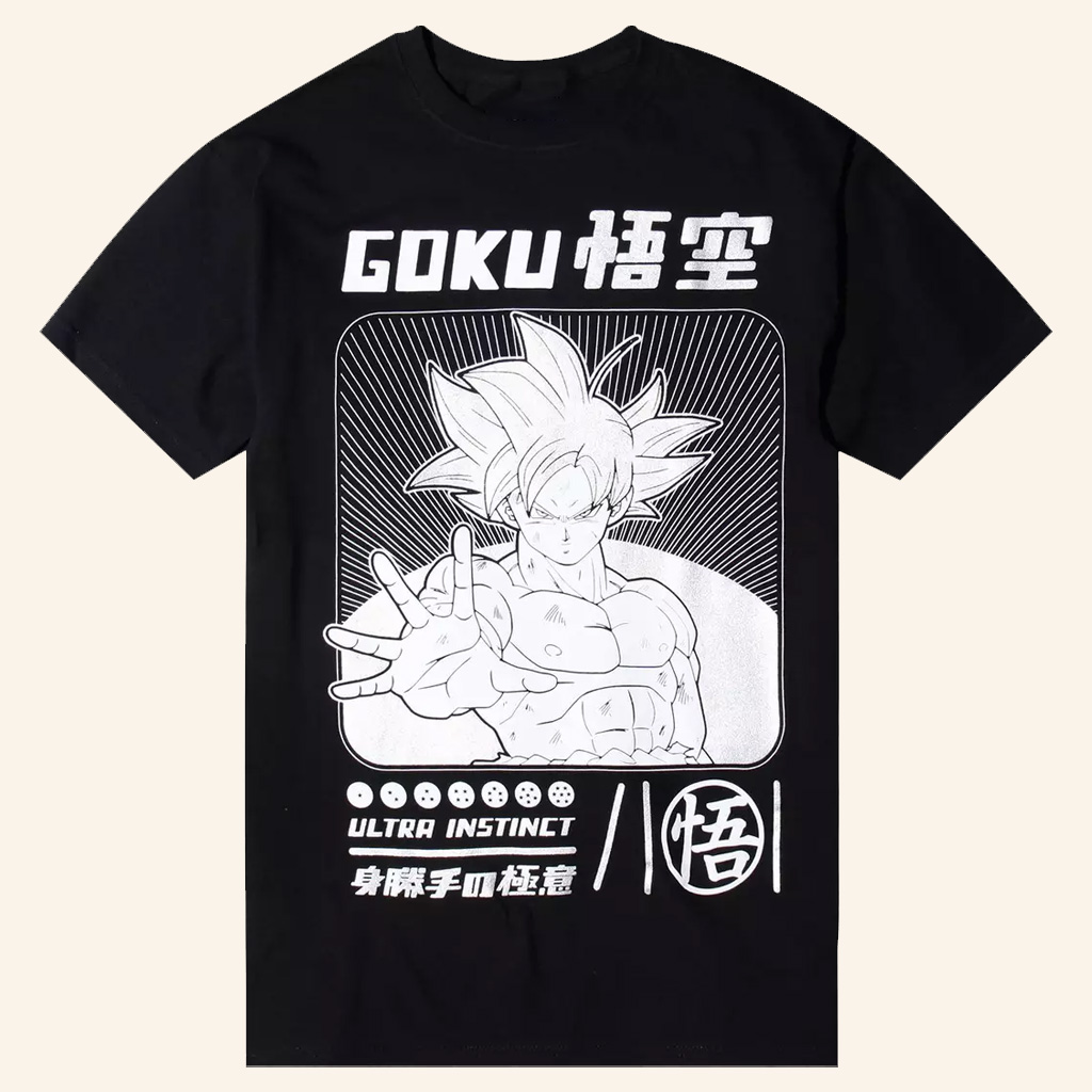 Dragon Ball Z Merch Super Goku Ultra Instinct Metallic T-Shirt Gifts For Brothers