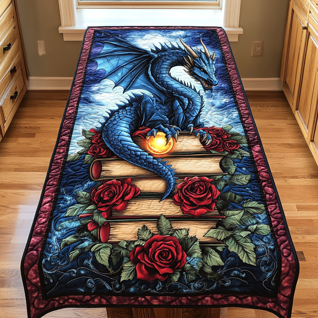 Dragon Breath Quilted Table Runner Kitchen Table Decor Ideas Dragon Gift Ideas