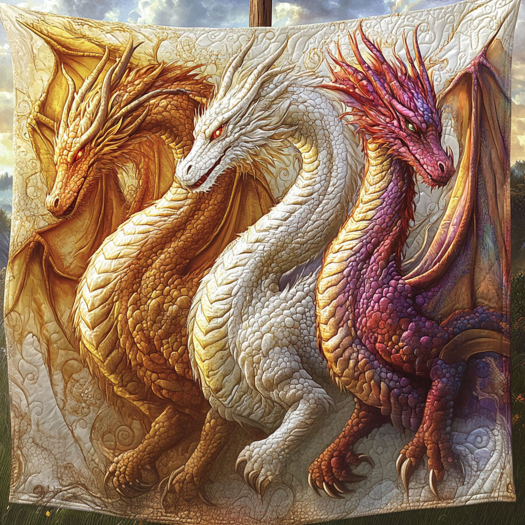 Dragon Dance Quilted Blanket Sofa Couch Throw Blanket Best Dragon Christmas Gifts