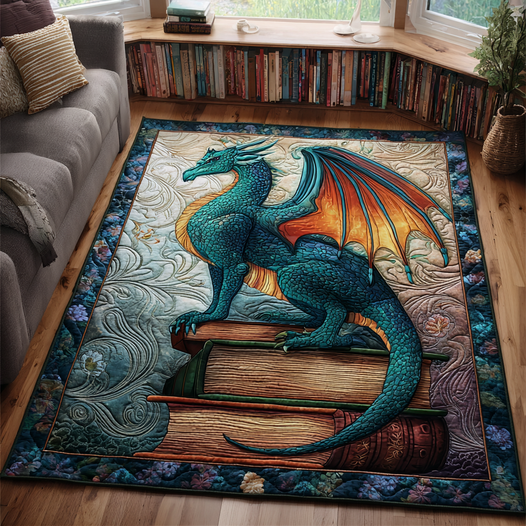 Dragon Flame Area Rug House Decor Items Unique Best Gifts For DragonLovers