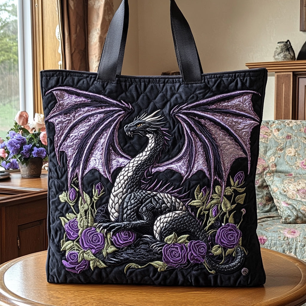 Dragon Flight Quilted Tote Bag Unusual Dragonfly Gifts