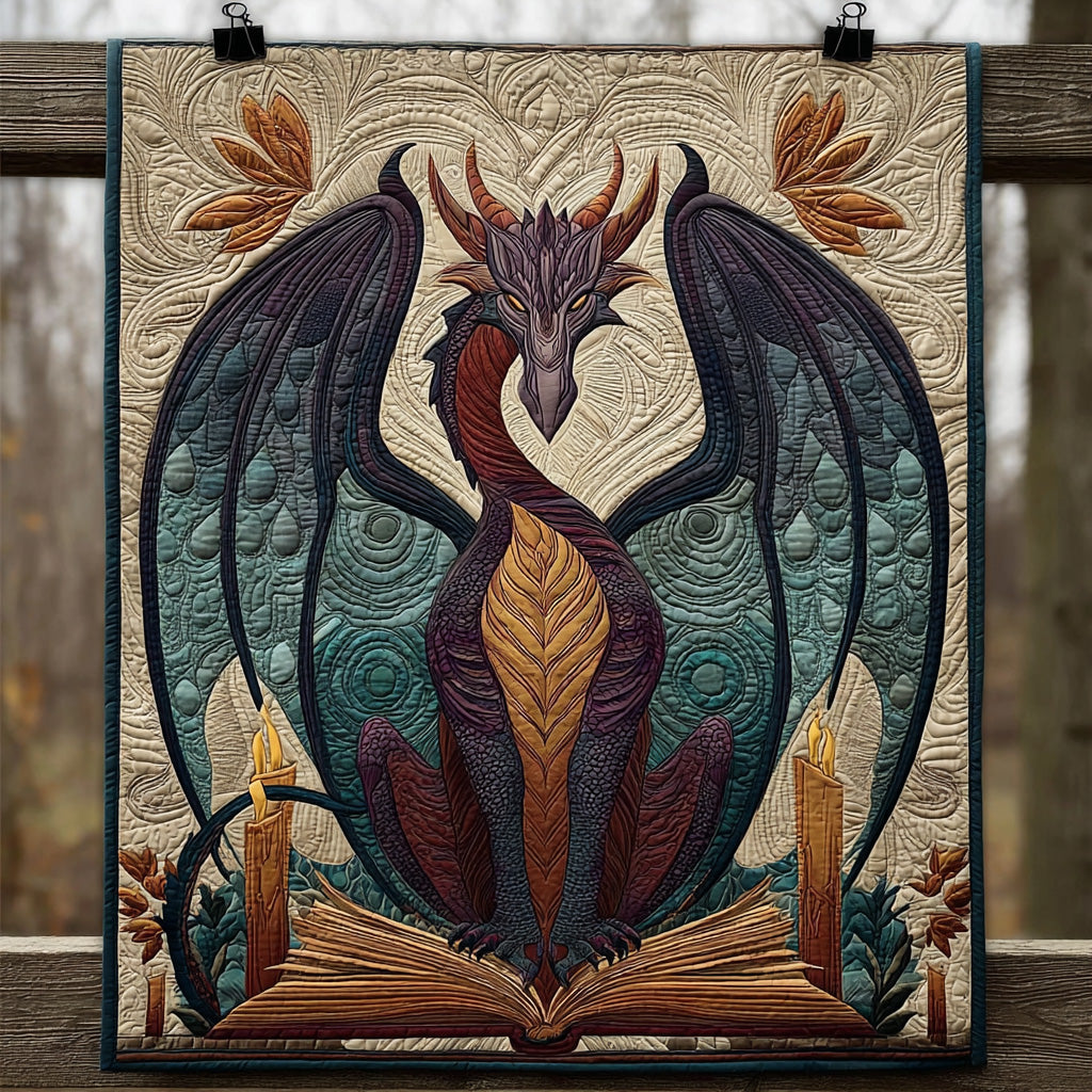 Dragon Guard Quilted Blanket Christmas Room Decor Presents For Dragon Lovers