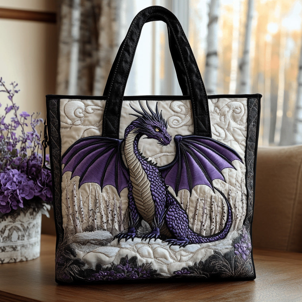 Dragon Heart Quilted Tote Bag Dragonfly Gifts For Her