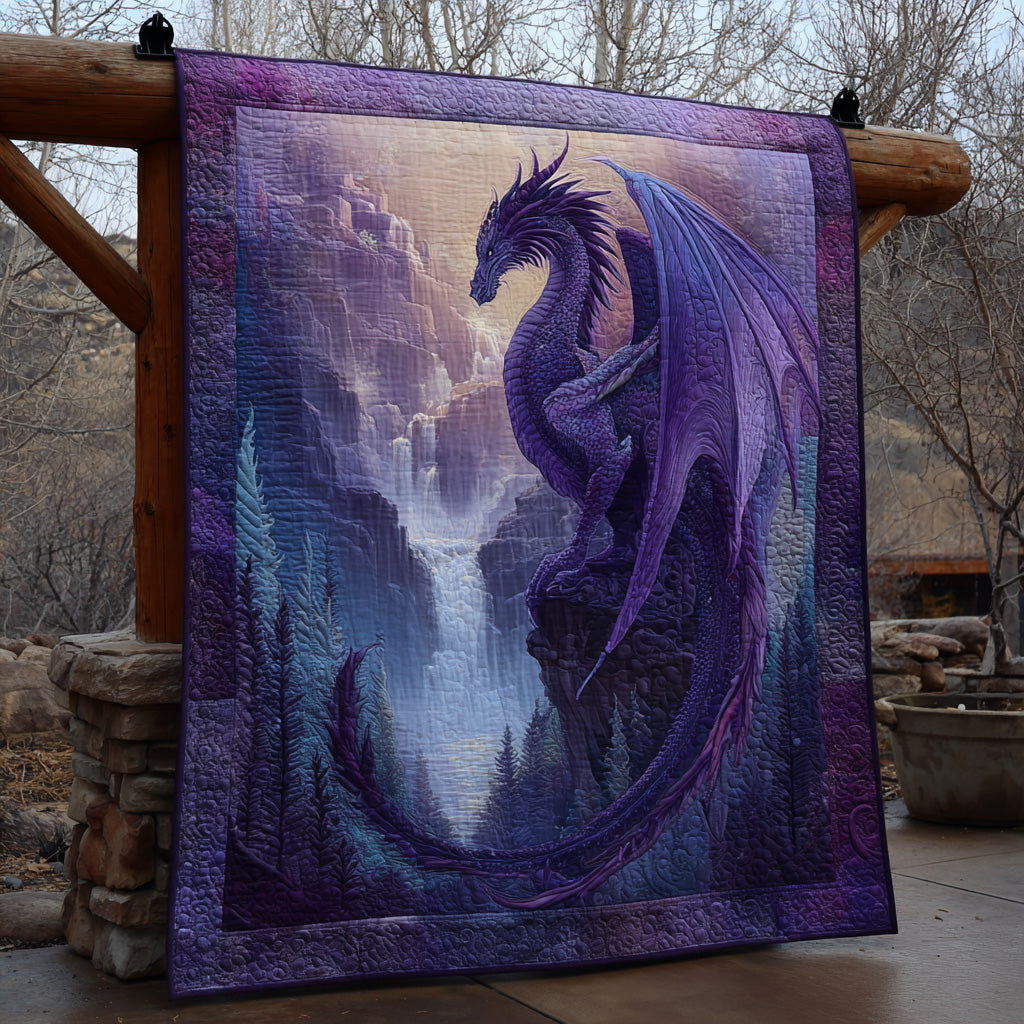 Dragon Light Quilted Blanket Bed Christmas Decor Gift For Dragon Lover