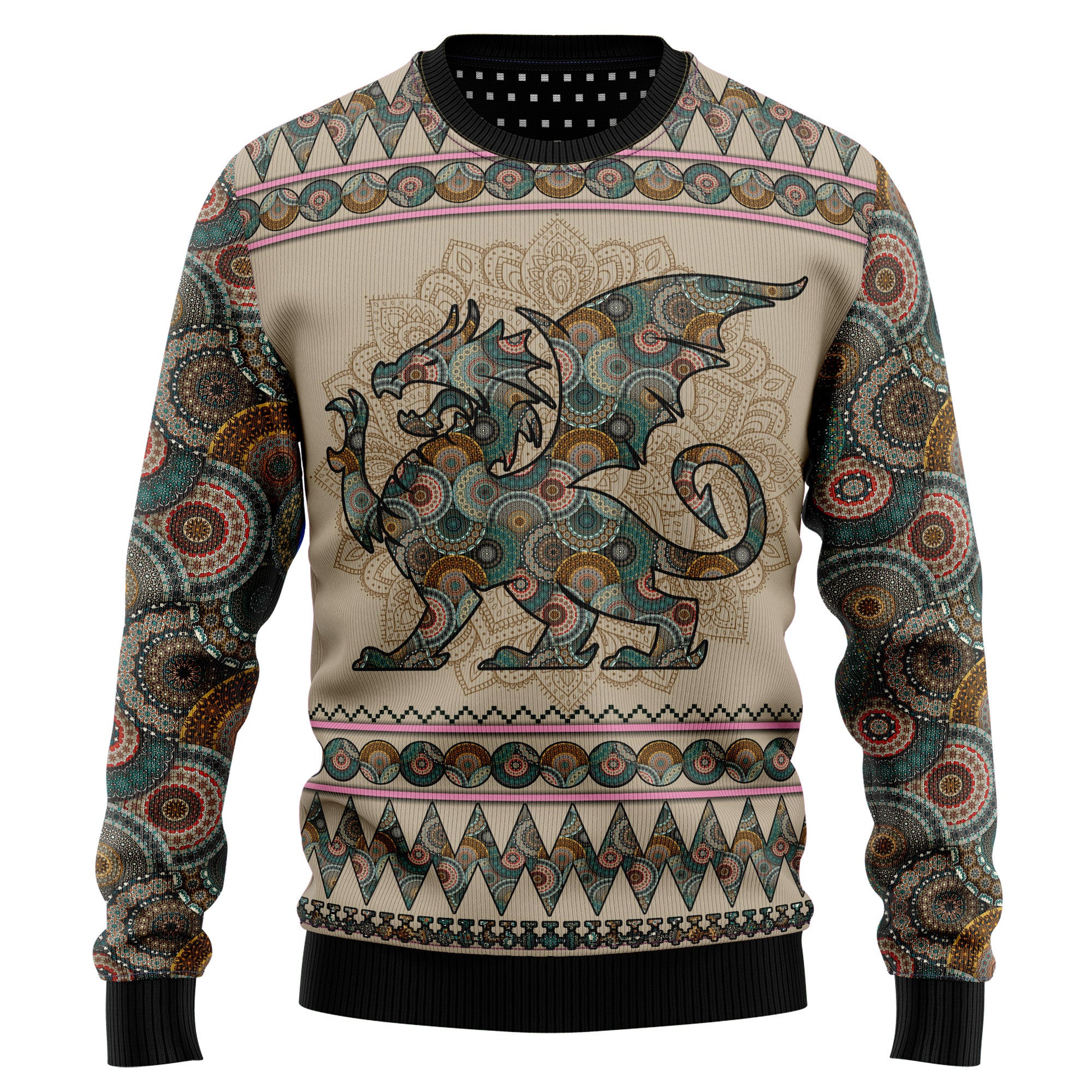 Dragon Mandala Ugly Christmas Sweater