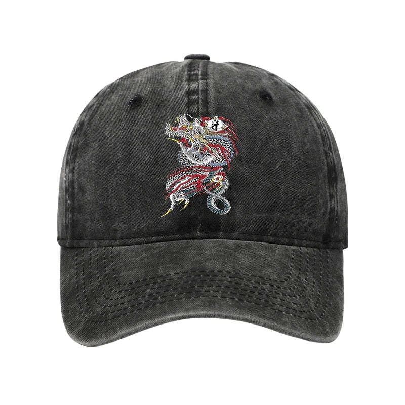 Dragon Of Dojima Washed Hat Trendy Baseball Cap Best Gifts For Dragon Lover