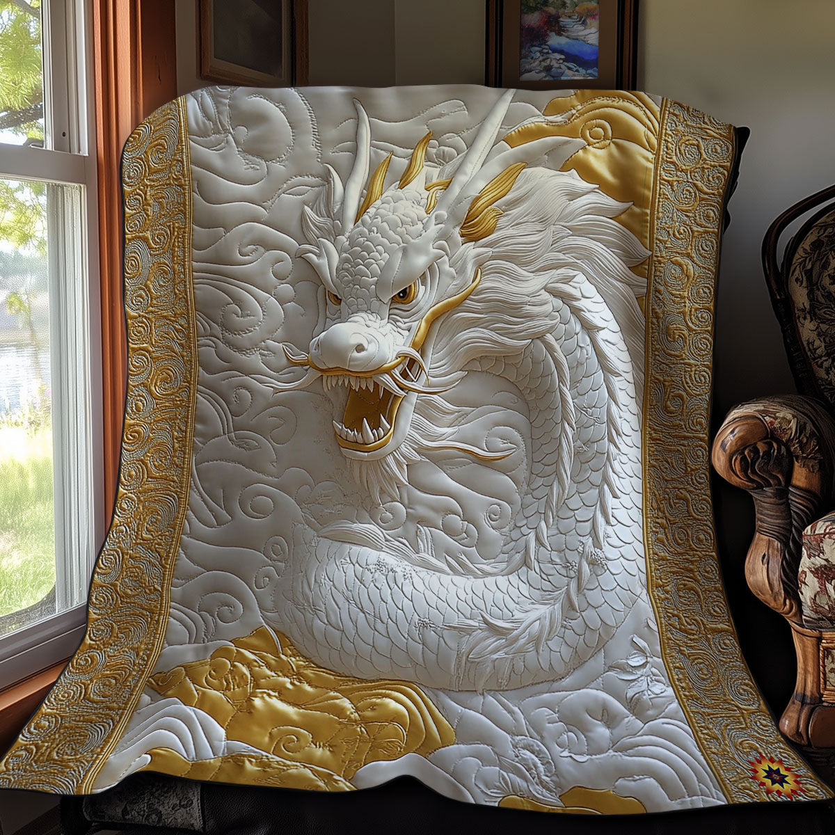 Dragon Quilt Blanket Throw Blankets For Couch Christmas Dragon Gifts For Dad