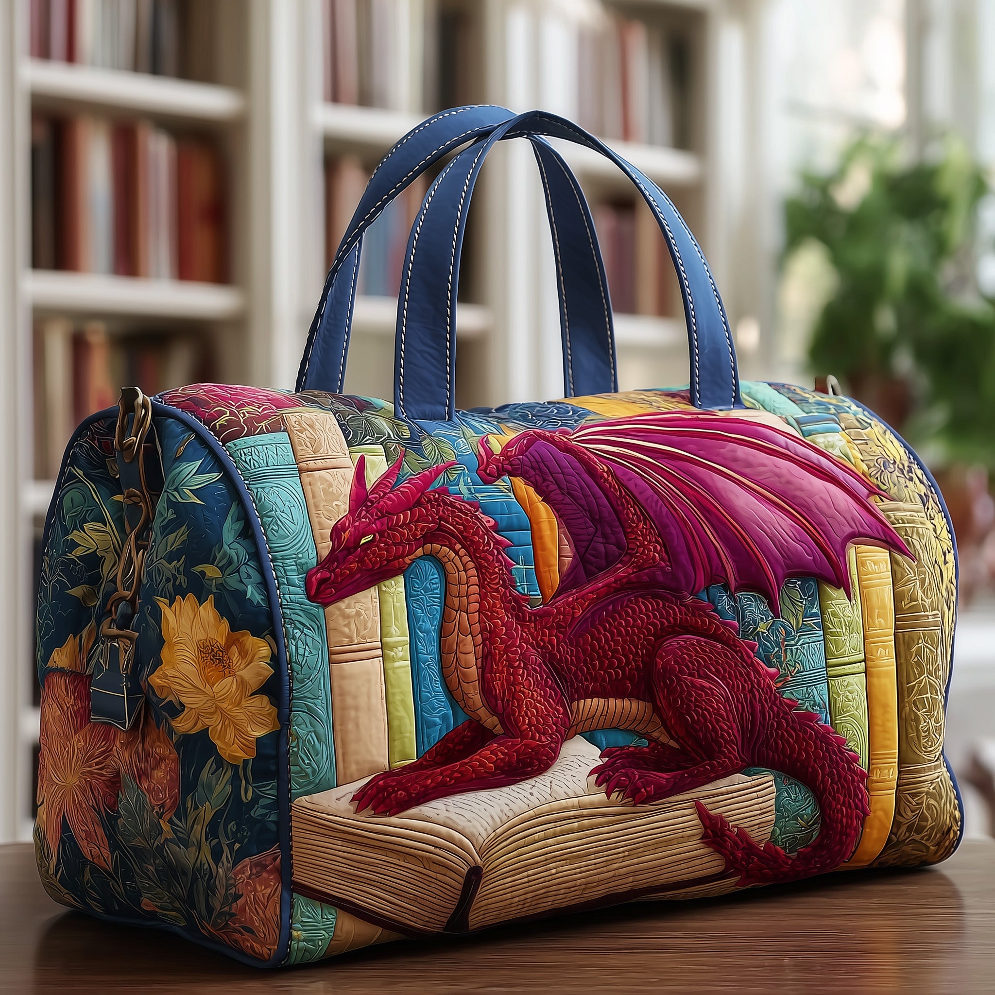 Dragon Quilted Duffle Bag Halloween Gift Idea
