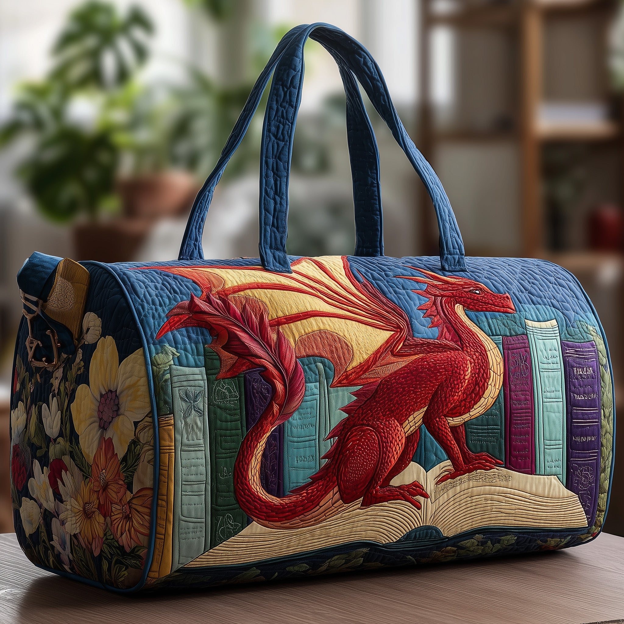Dragon Quilted Duffle Bag Holiday Gift Idea