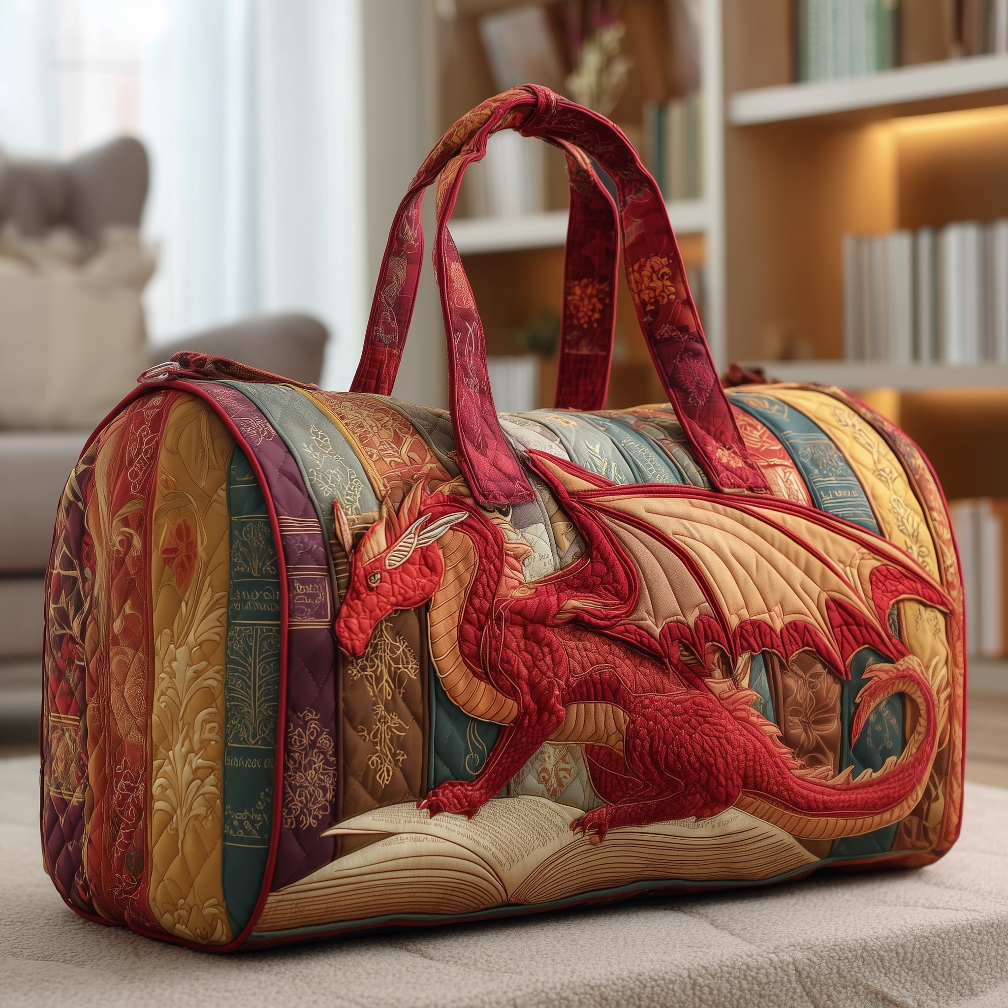 Dragon Quilted Duffle Bag Mother's Day Gift Idea