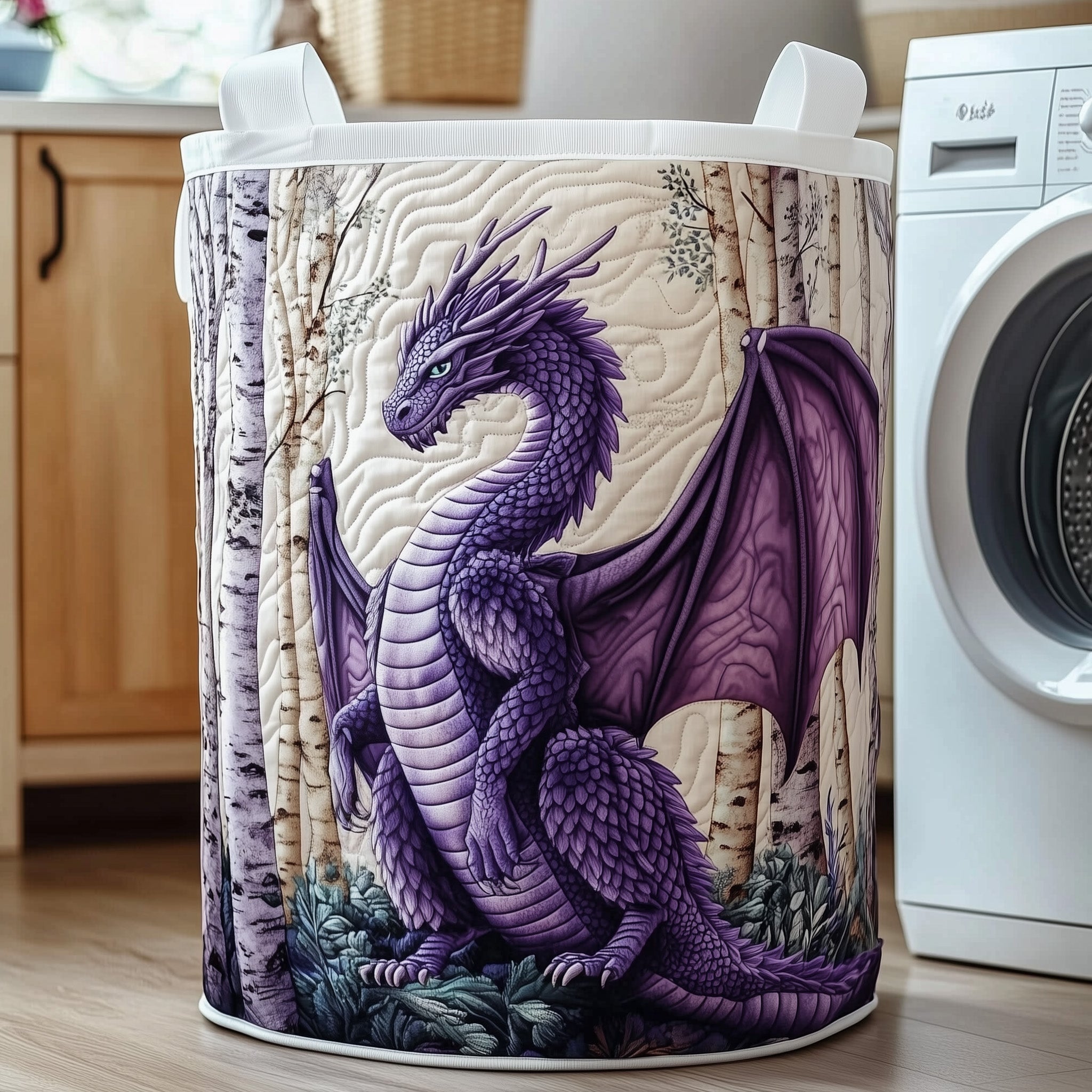 Dragon Quilted Laundry Basket Best Gift For Him