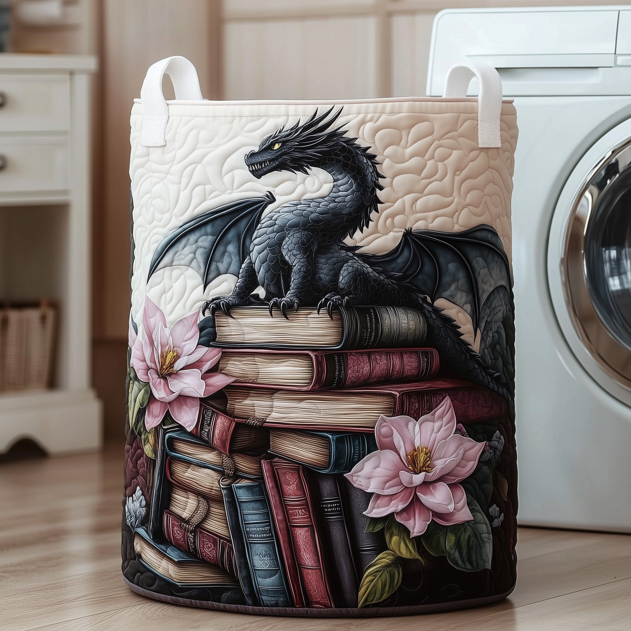 Dragon Quilted Laundry Basket Ideal Present For Newlyweds