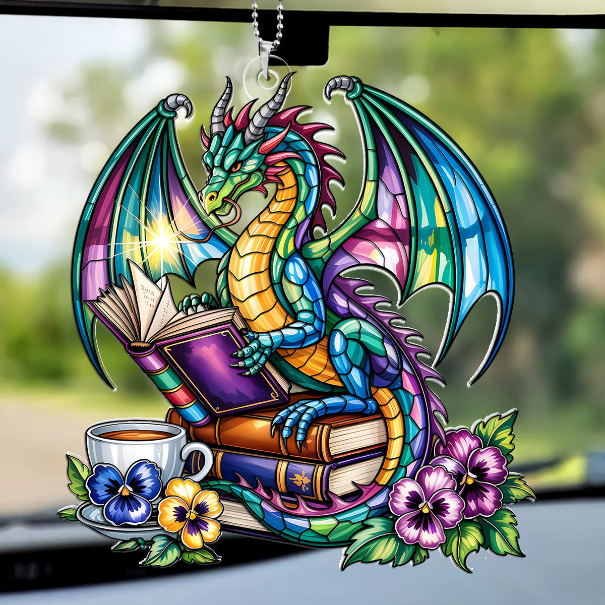 Dragon Reading Christmas Ornament Christmas Tree Decor Xmas Gifts For Dragon Lovers