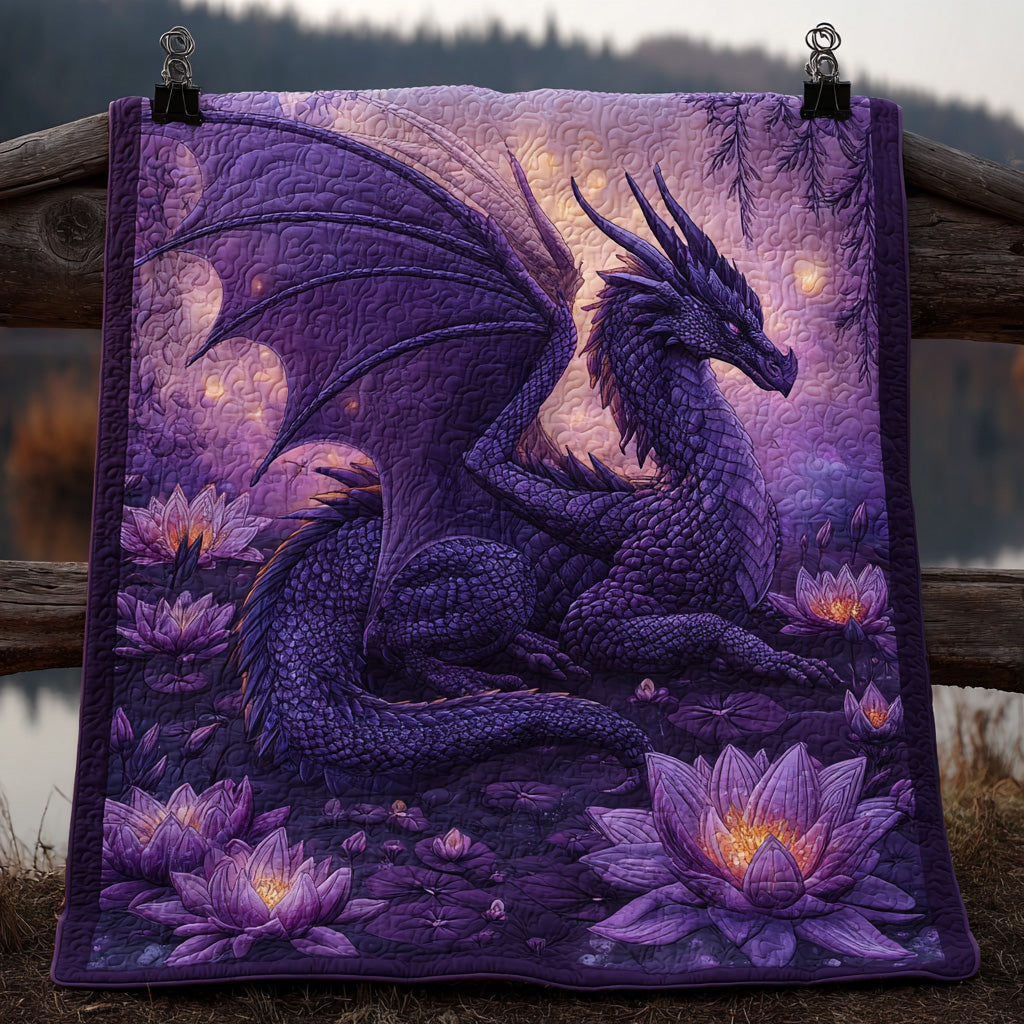 Dragon Shadow Quilted Blanket Bedroom Decor Christmas Dragon Gifts For Her