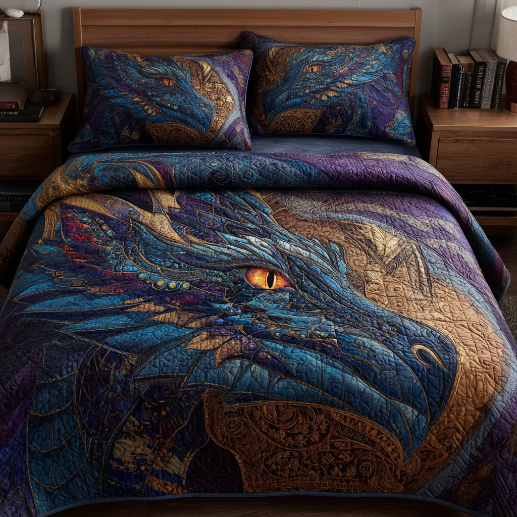 Dragon Soul Quilted Bedding Set Best Comforter Sets Dragon Presents For Men