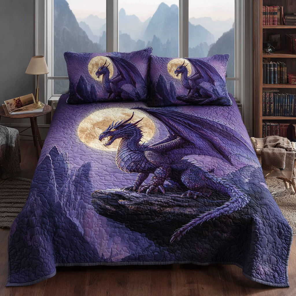 Dragon Spirit Quilted Bedding Set Best Comforter Sets Best Gift For Dragon Lovers