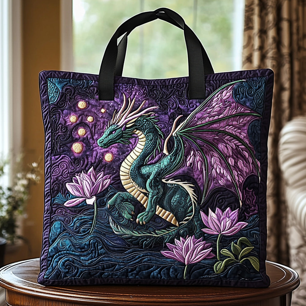 Dragon Spirit Quilted Tote Bag Dragonfly Gifts For Him