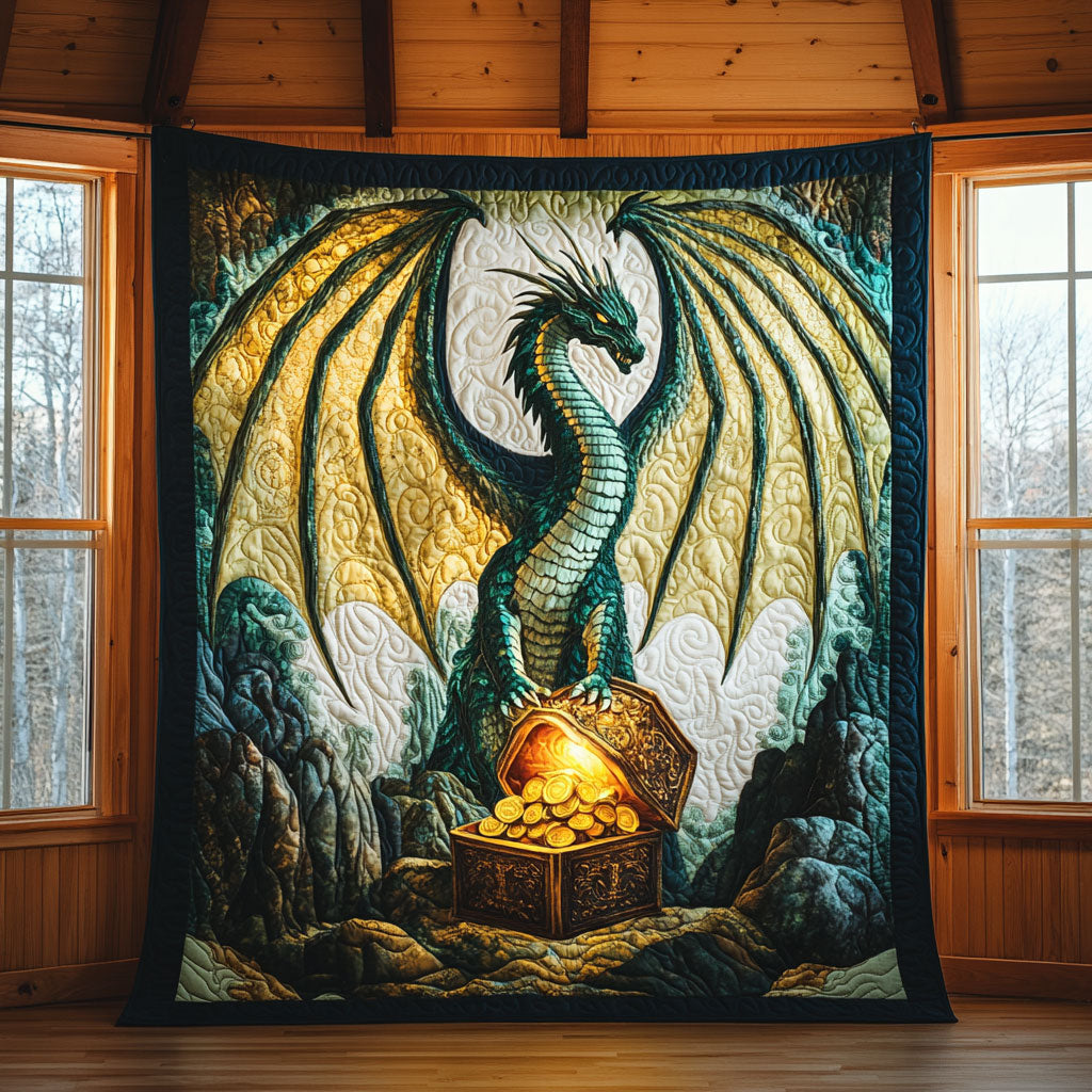 Dragon Treasure Quilt Blanket Dragonfly Throws for Couch Gift For Someone Who Loves Dragonflies