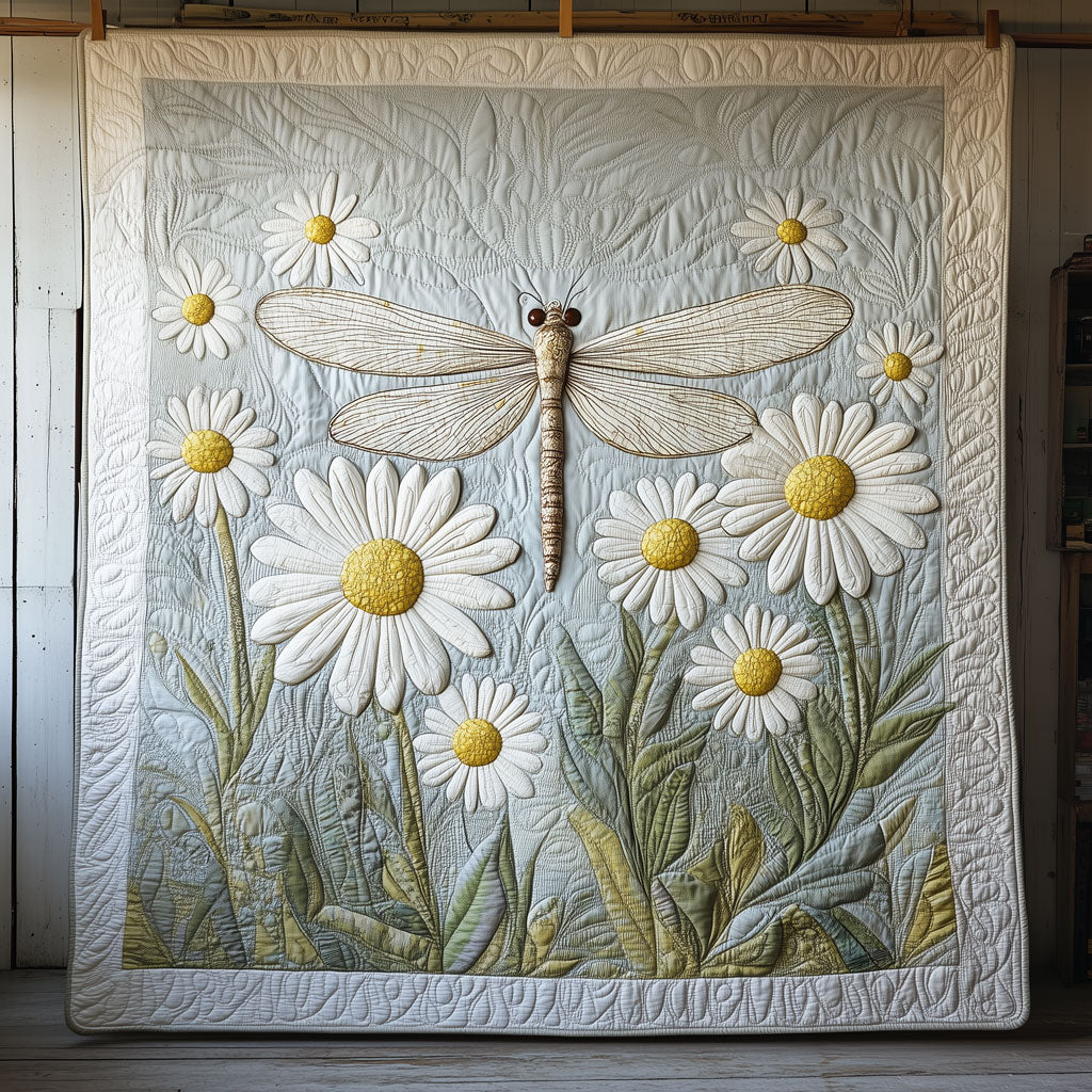 Dragonfly And Daisy Quilt Comfortable Quilt Blanket That Everyone Will Love