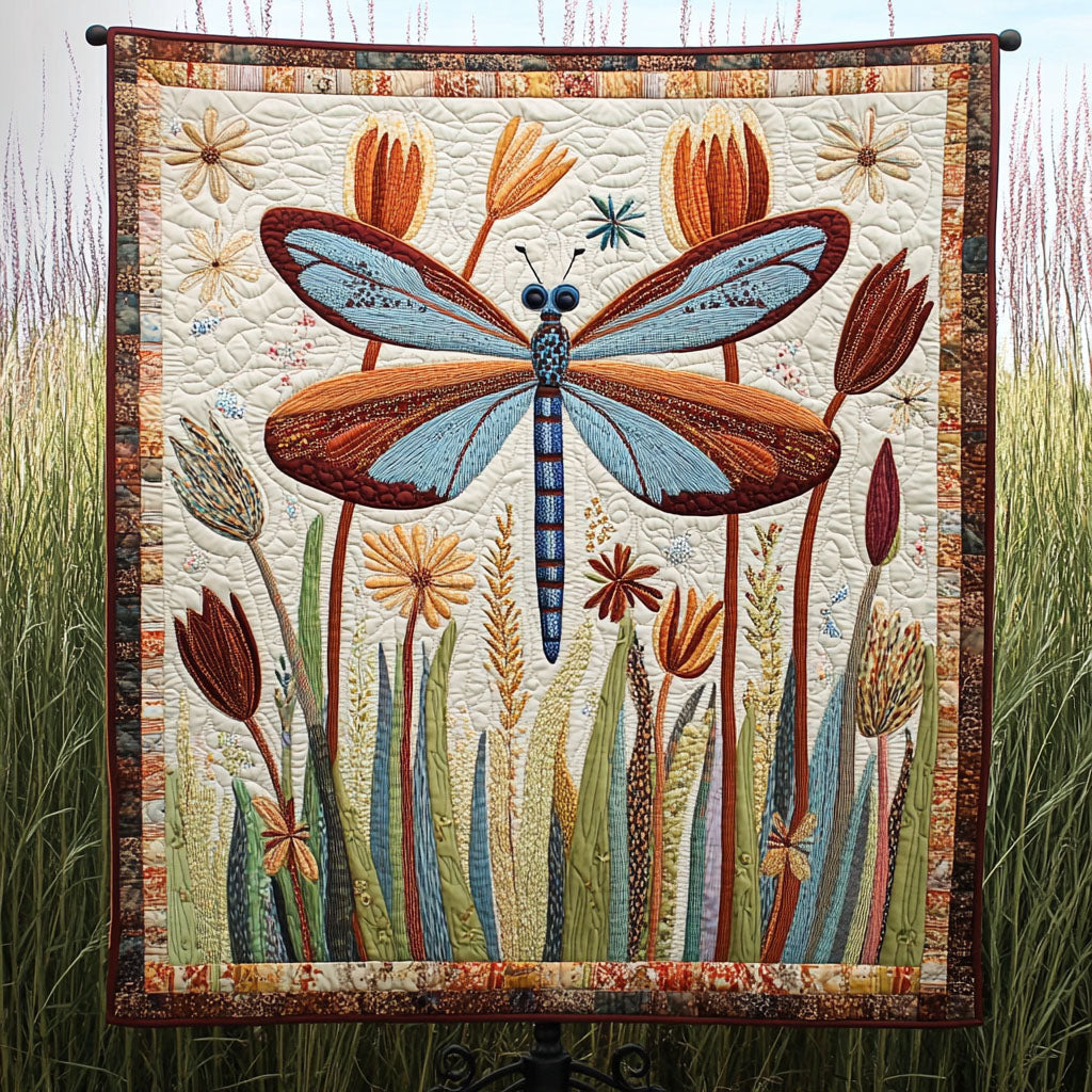 Dragonfly Bliss Quilted Blanket Bed Christmas Decor Great Dragonfly Lover Gifts