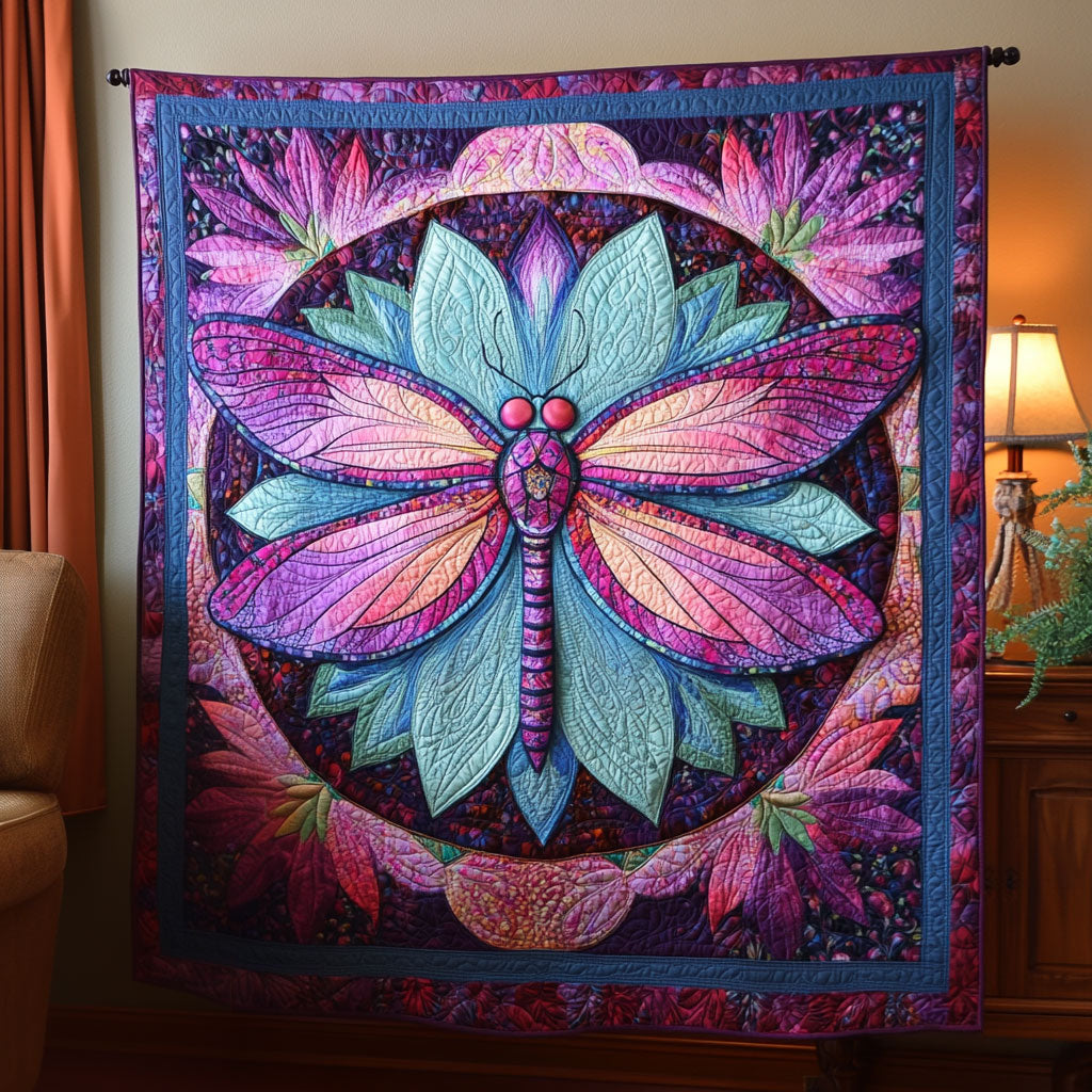Dragonfly Blooming Quilt Blanket Dragonfly Throws Best Dragonfly Gifts For Christmas