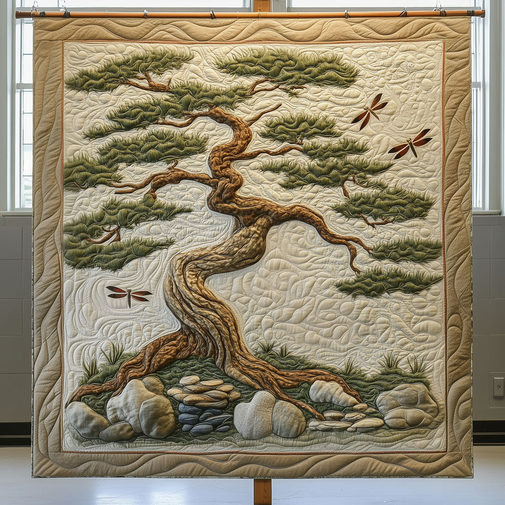 Dragonfly Bonsai Tree Quilt Blanket Throws For Couch Christmas Dragonfly Gifts For Mom