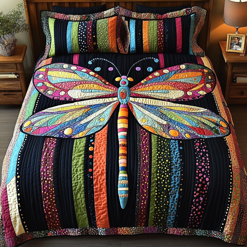 Dragonfly Dreams Quilted Bedding Set Best Comforter Sets Novelty Dragonfly Gifts