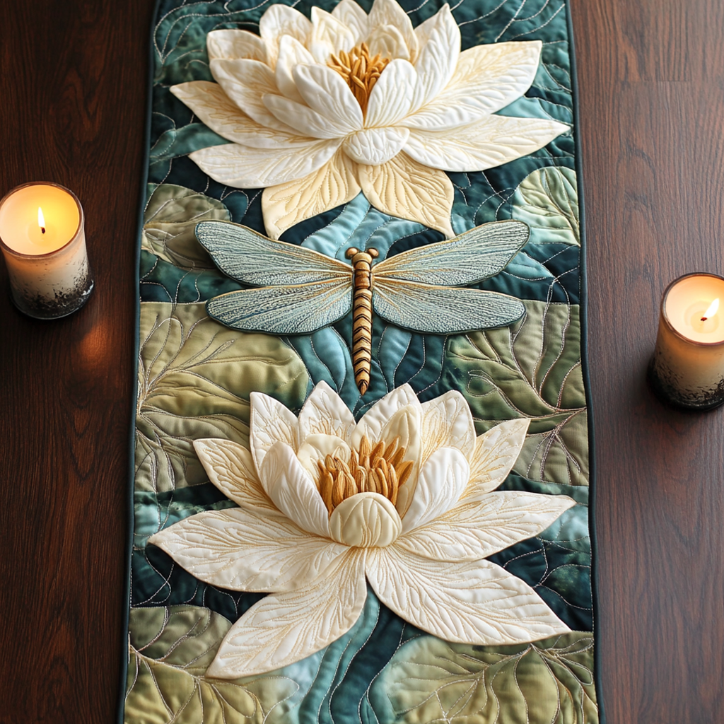 Dragonfly Dreams Quilted Table Runner Kitchen Table Decor Dragonfly Gifts For Women