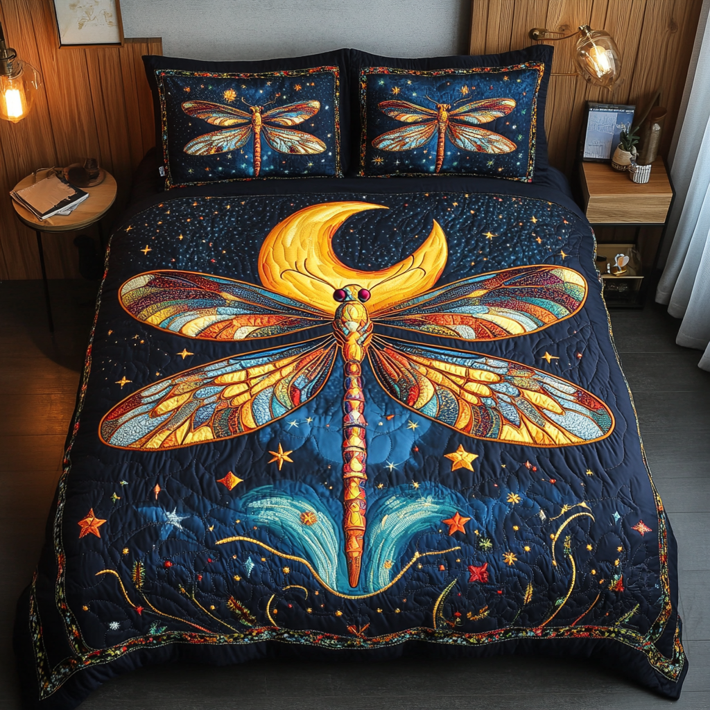Dragonfly Flight Quilted Bedding Set Bedroom Decorations Dragonfly Gifts For Girl