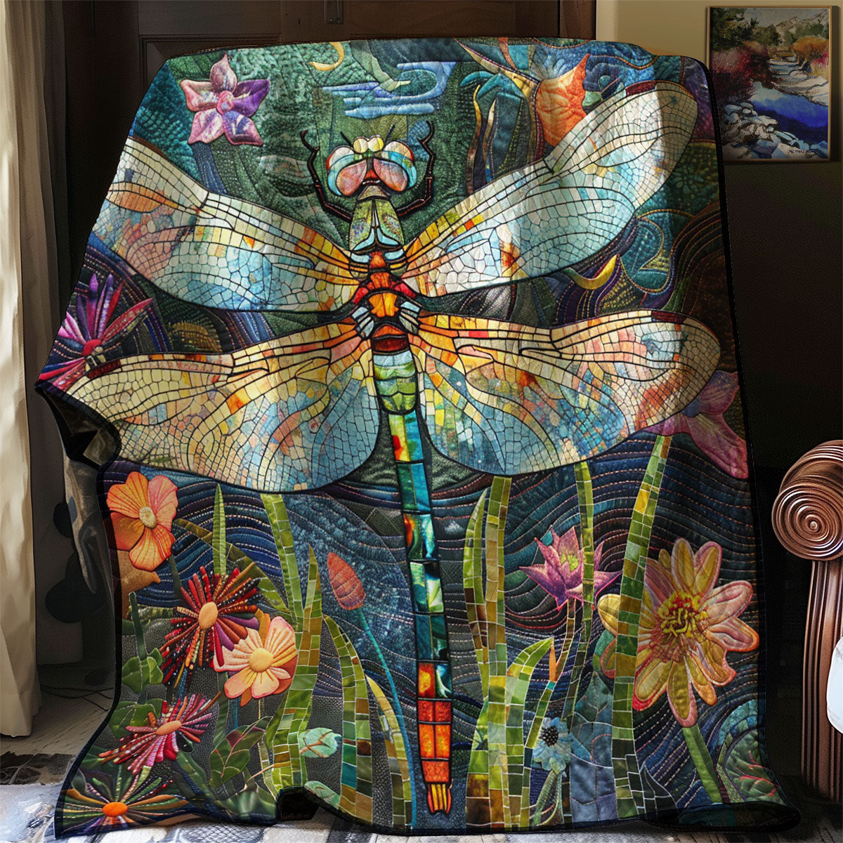 Dragonfly Lovers Quilt Blanket Throws And Blankets Mother's Day Presents For Mom