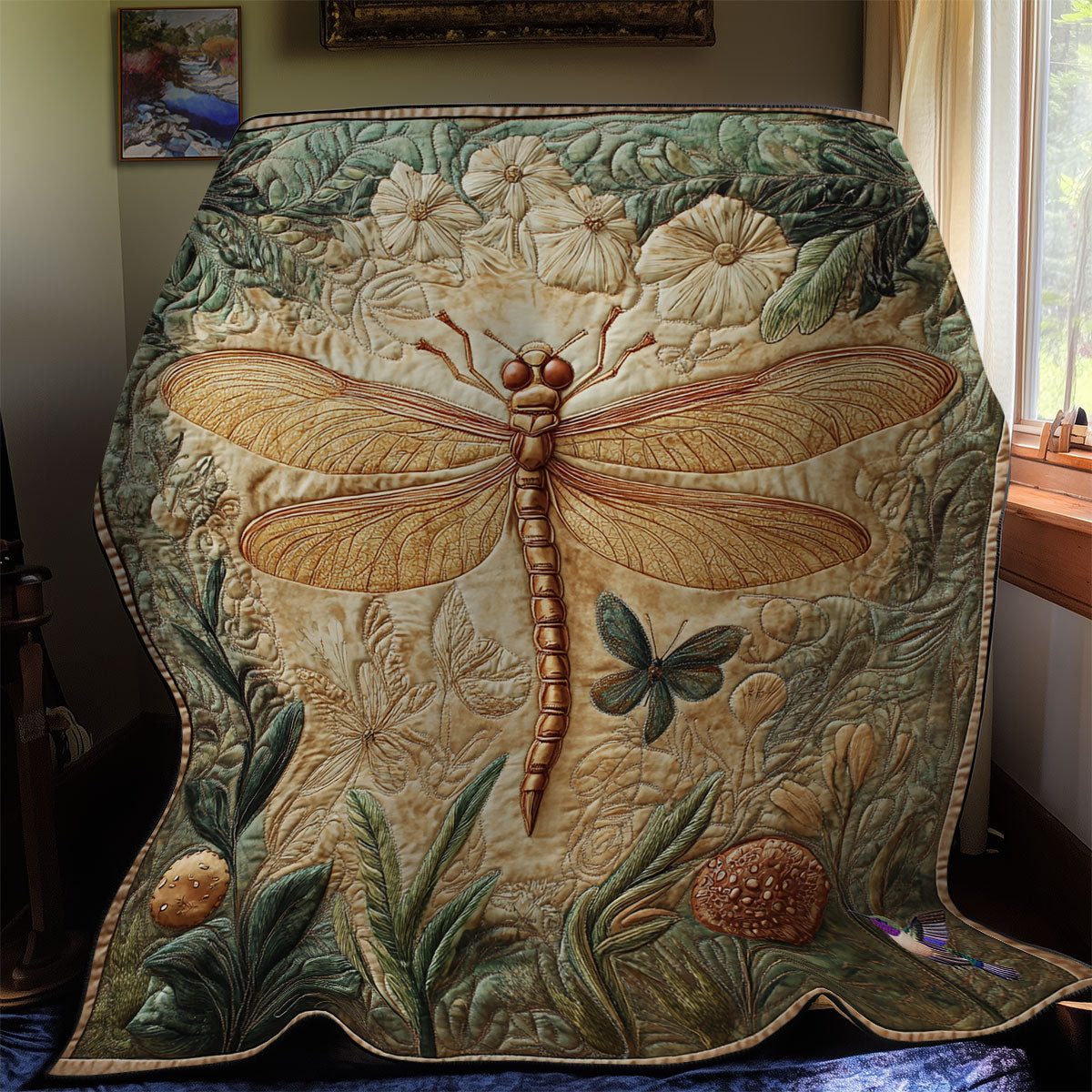 Dragonfly Quilt Blanket Couch Blanket Meaningful Gifts For Mom
