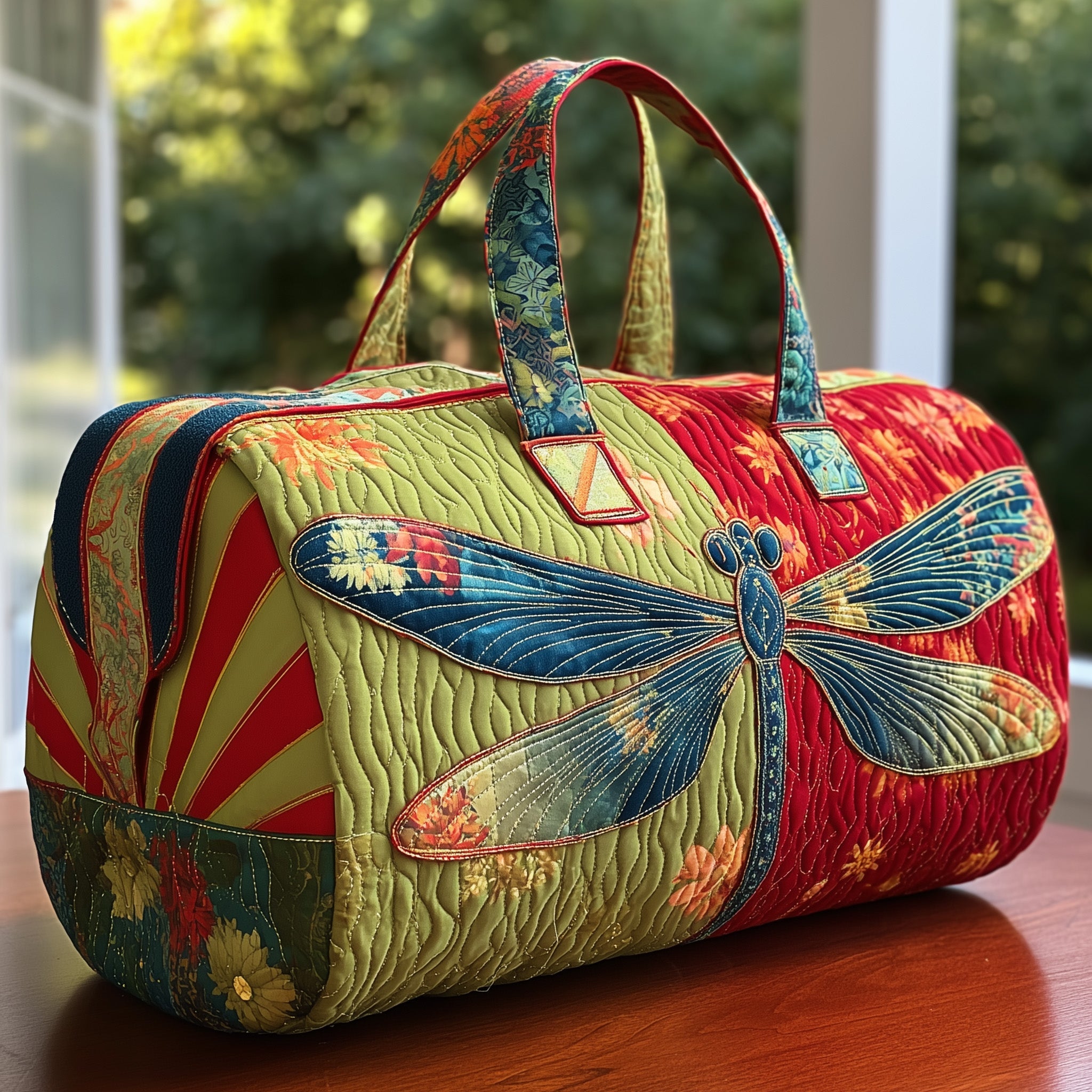 Dragonfly Quilted Duffle Bag Easter Gift Idea