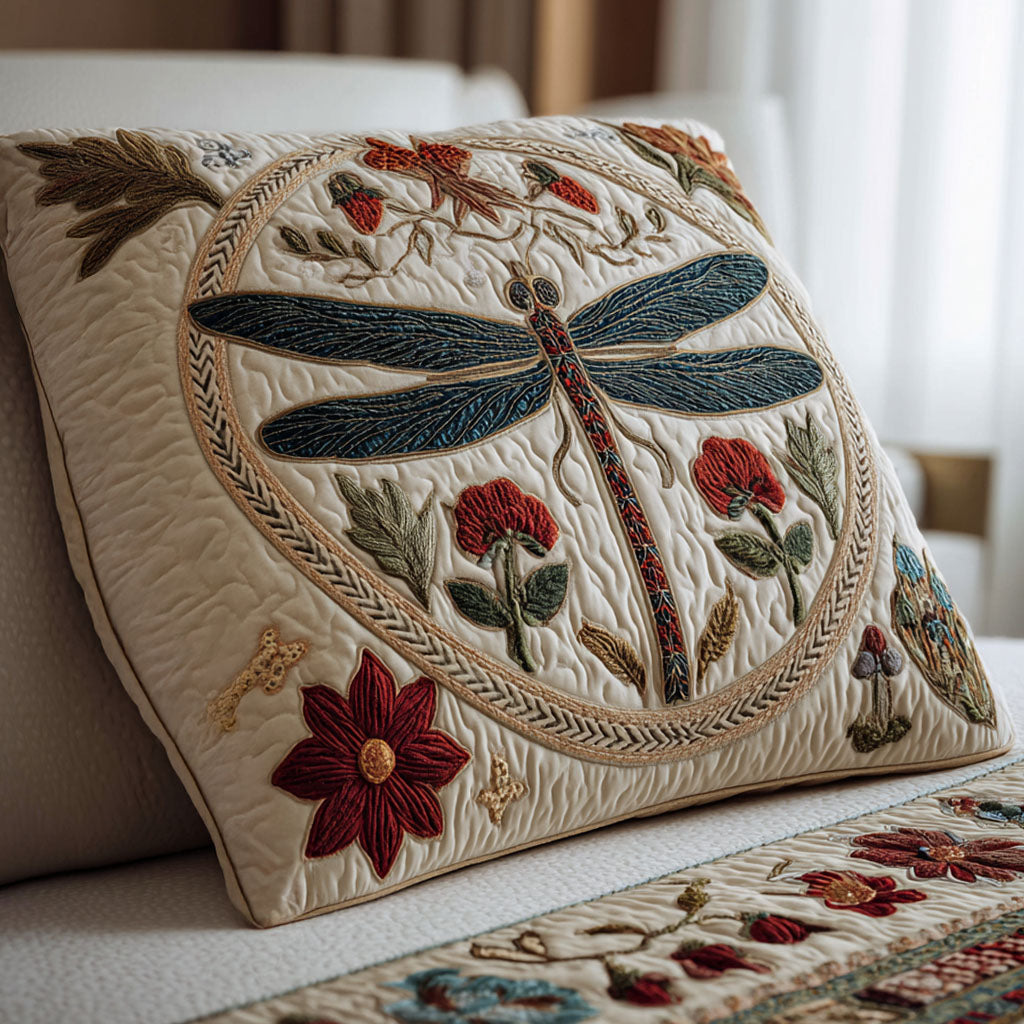 Dragonfly Quilted Pillow Case Cute Pillow Covers Dragonfly Gift Ideas