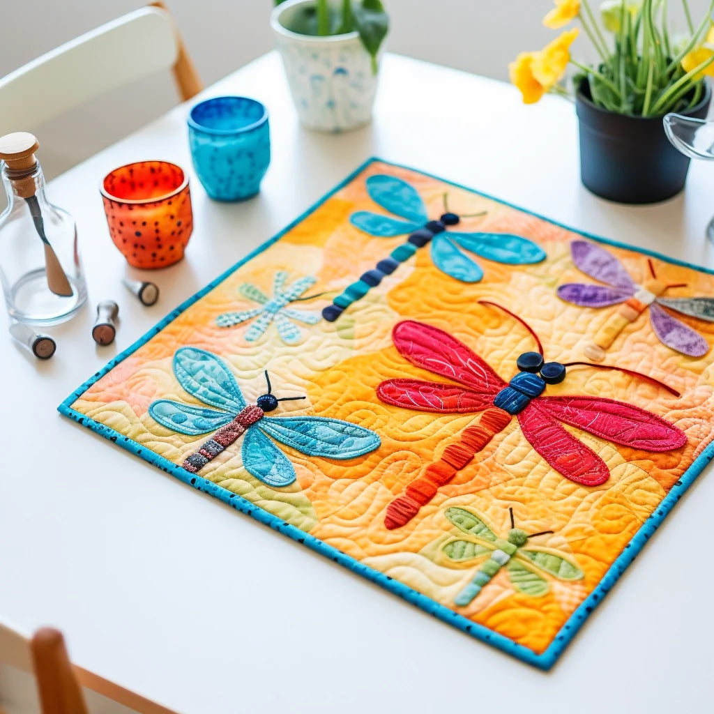 Dragonfly Quilted Placemat Modern Placemats Great Gifts For Mom