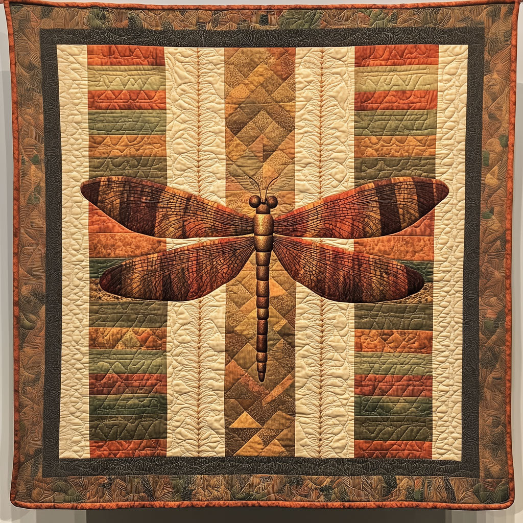 Dragonfly Rustic Flight Quilt Elegant Quilt Blanket for Relaxing Evenings