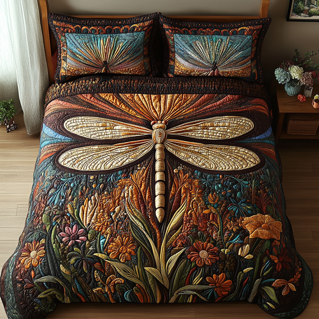 Dragonfly Serenade Quilted Bedding Set Bedroom Decorations Dragonfly Gifts For Her
