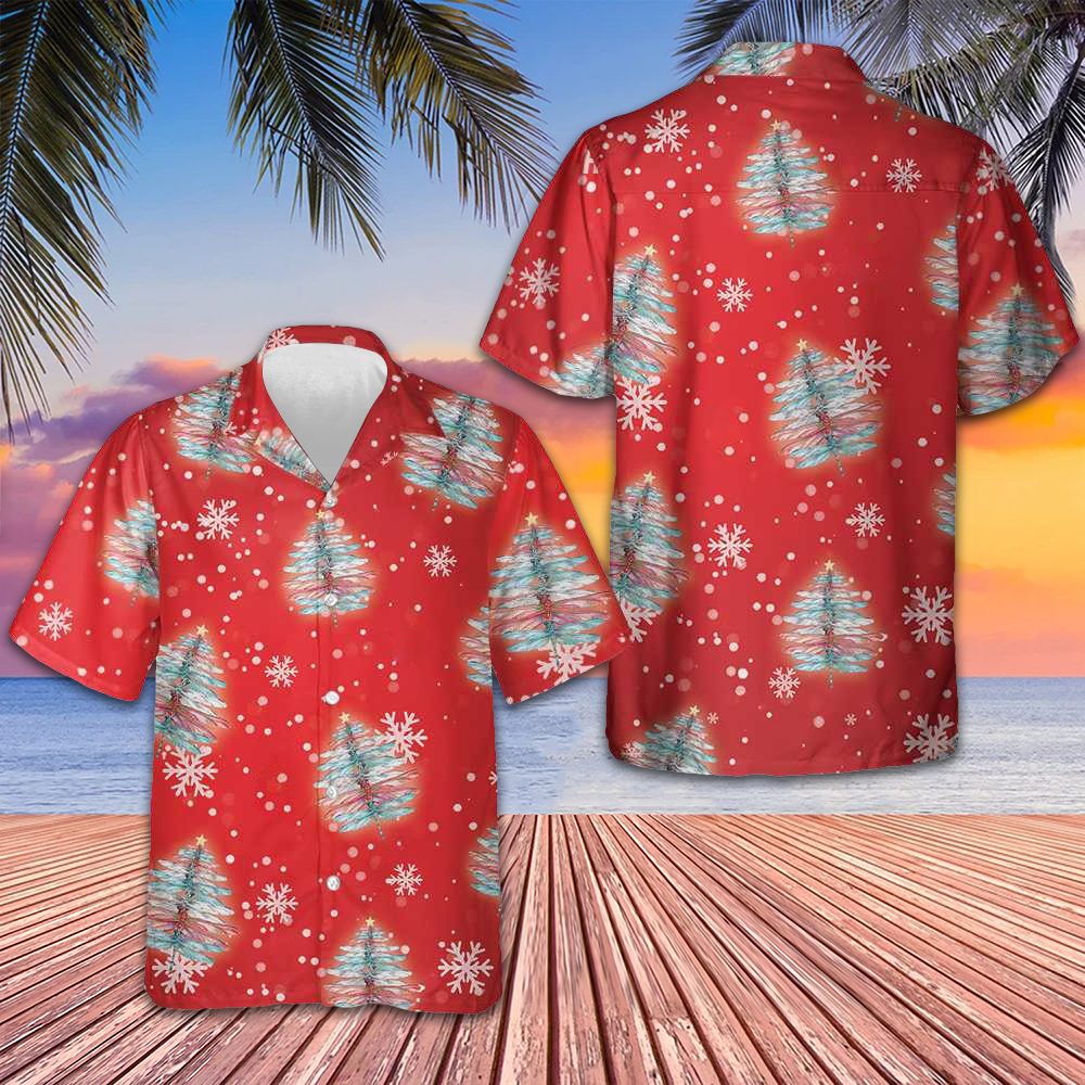 Dragonfly Shaped Christmas Tree Hawaiian Shirt Merry Xmas Red Button Up Shirt Mens Dragonfly Shaped Christmas Tree Hawaiian Shirt Merry Xmas Red Button Up Shirt Mens