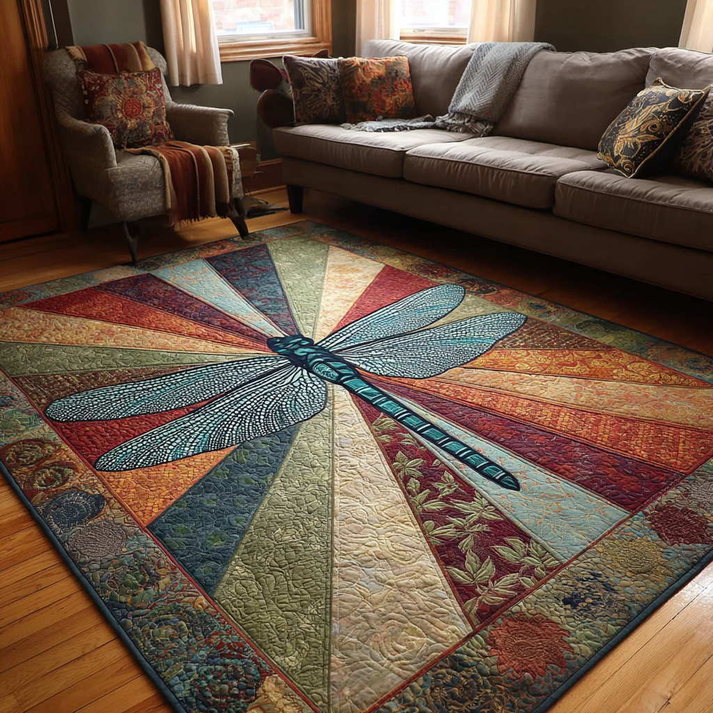 Dragonfly Shine Area Rug Bedroom Rugs Birthday Present For Daughter