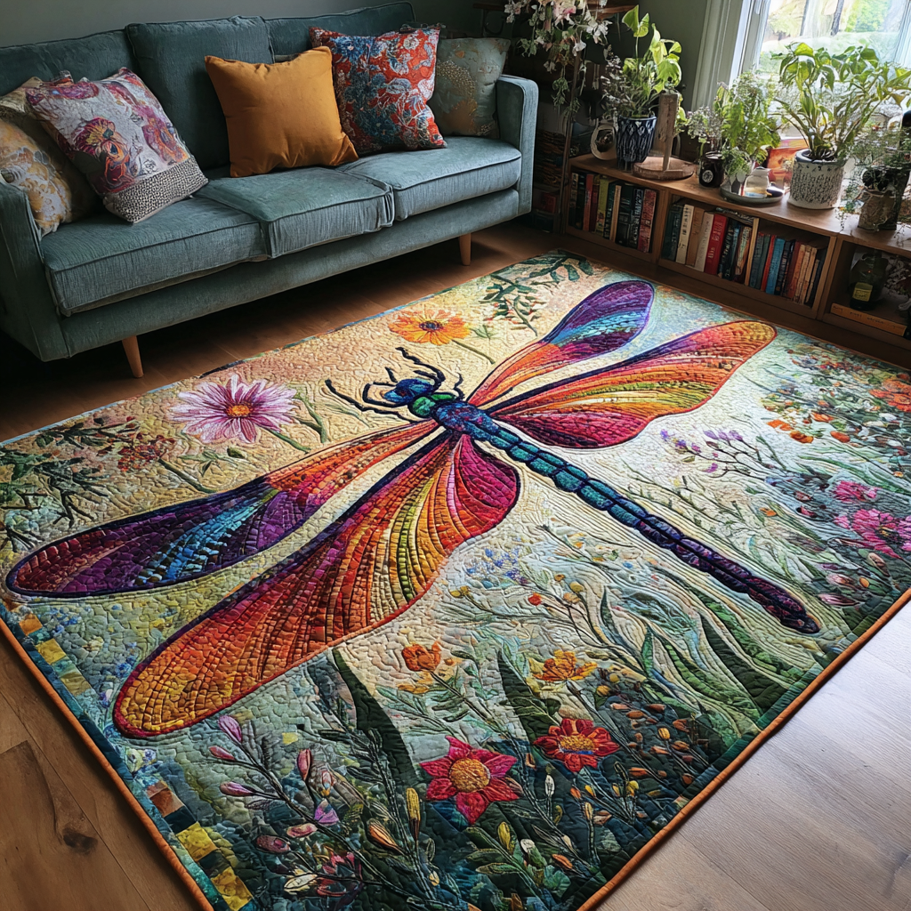 Dragonfly Spirit Area Rug Bedroom Rugs Birthday Present For Daughter