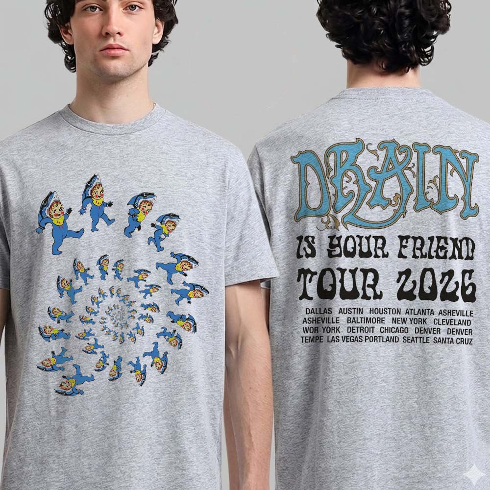 Drain Is Your Friend Tour 2026 Merch Tee North America Spiral Kewpie T-Shirt Music Lover Gift