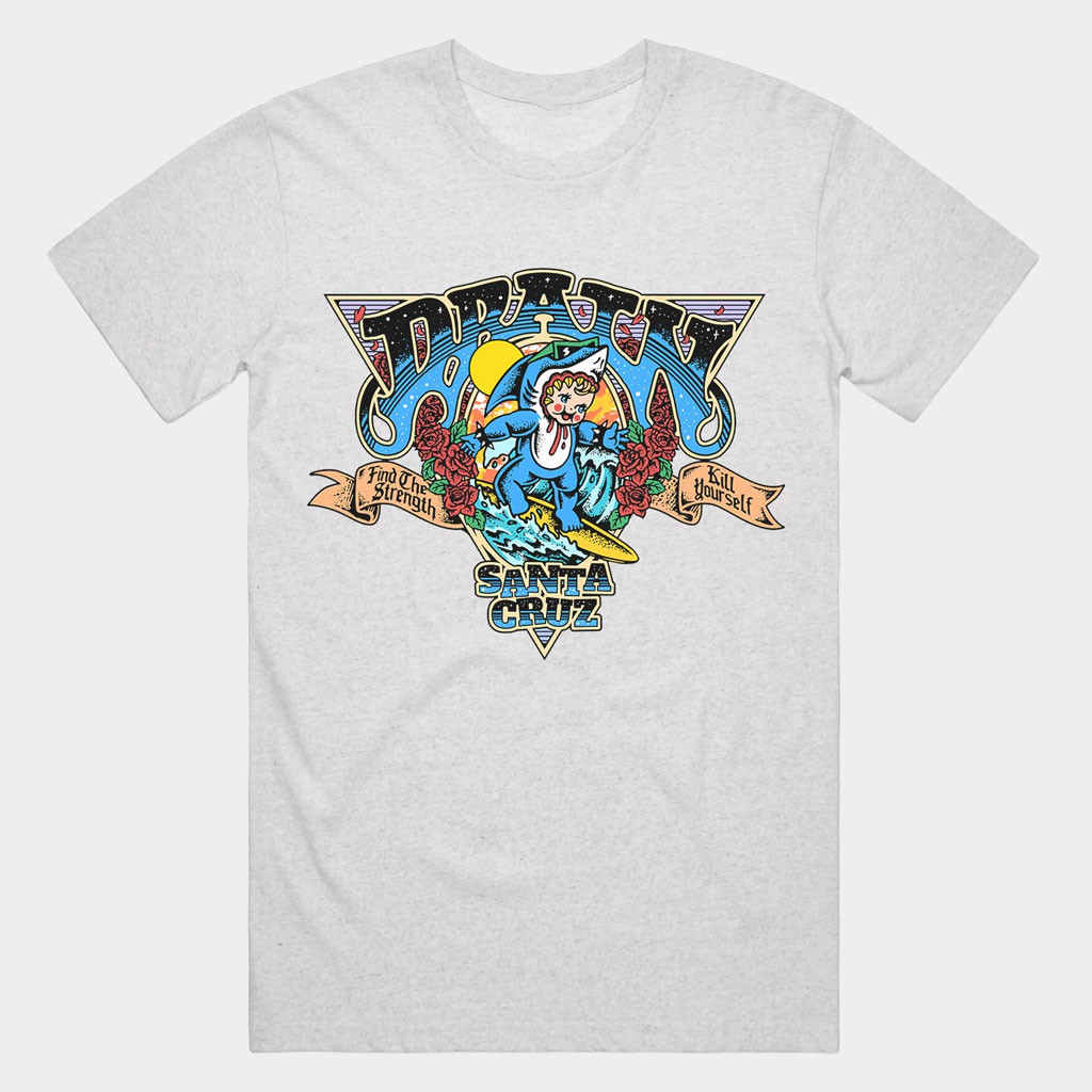 Drain Merch 2026 Surfin' Kewpie T-Shirt Drain Band Santa Cruz Shirt Gifts For Friends